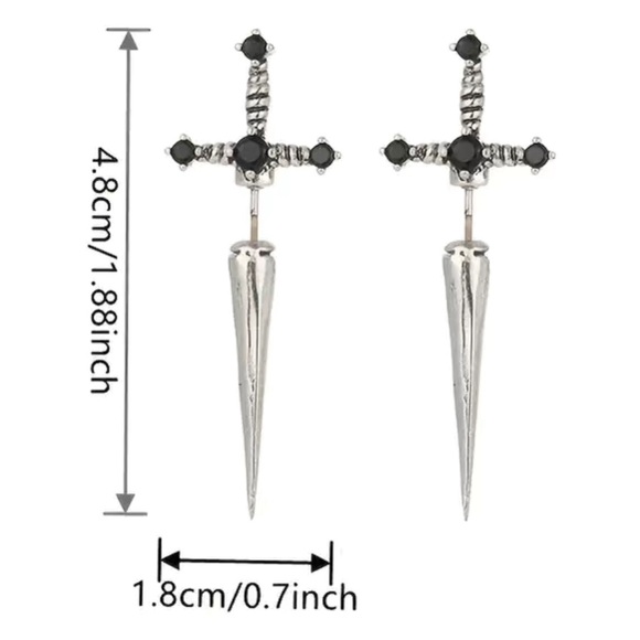 Dagger Earrings - Picture 2 of 3
